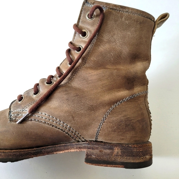 Vintage brown Fry lace-up ankle boots size 7 - Picture 4 of 15